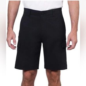 Wearfirst stretch cotton nylon Black Cargo Shorts for Men